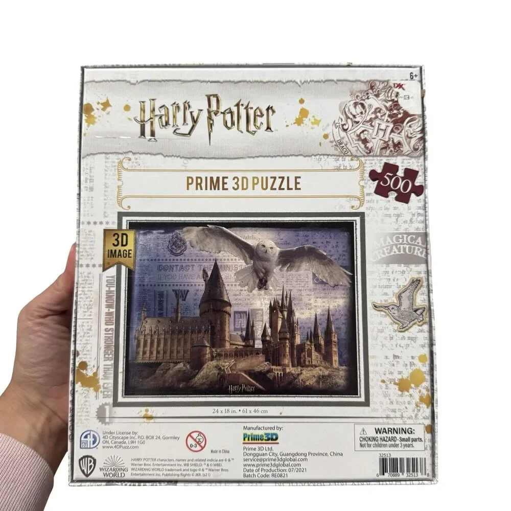 Harry Potter Hogwarts Castle Prime 3D Image 500 Pieces Puzzle - Wizarding World